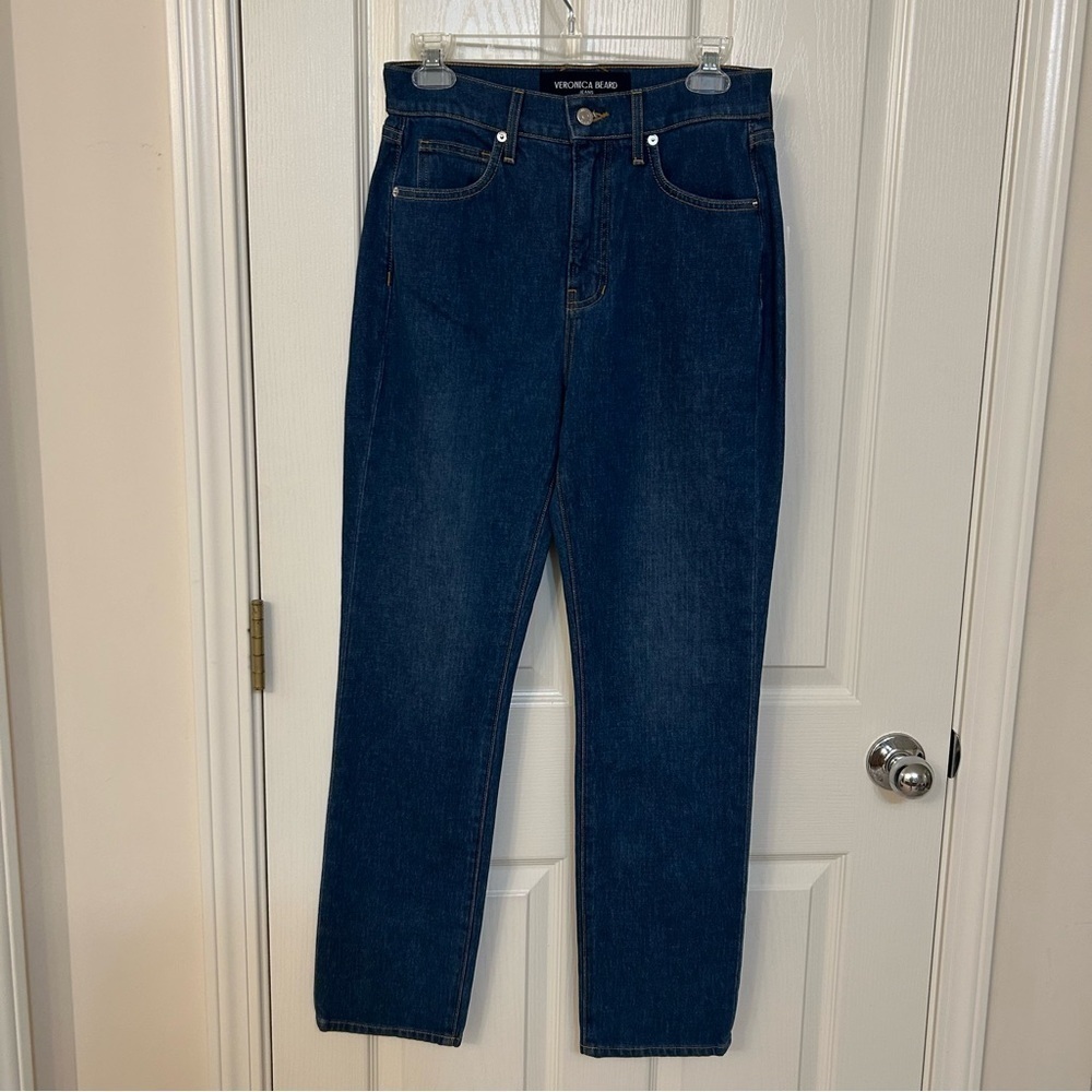 Veronica Beard Alenah Slim Straight Leg Jeans in Cornflower Size 27 - Picture 6 of 12
